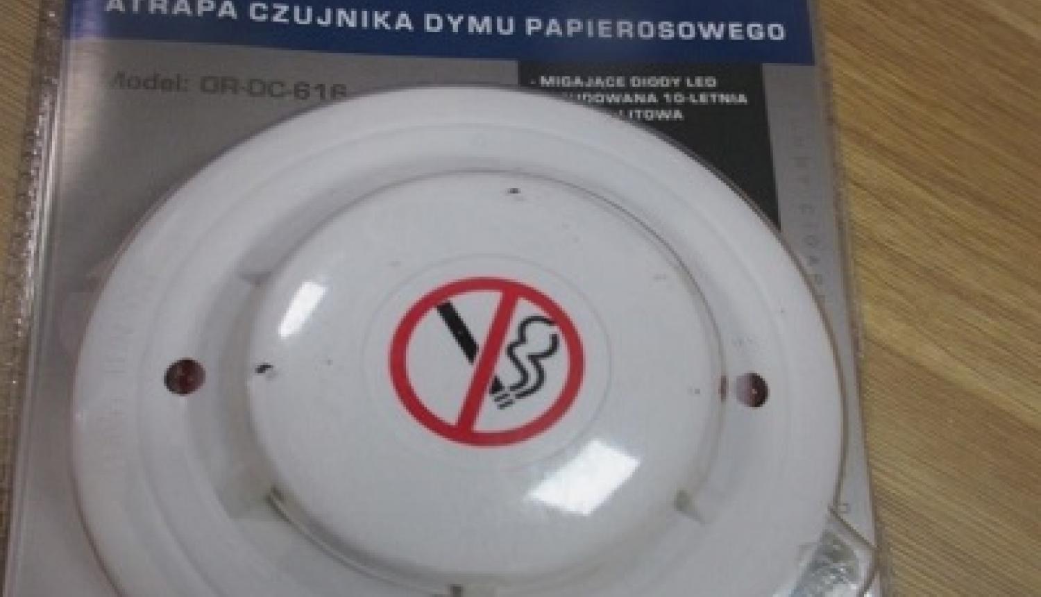 Brīdinājums patērētājiem par cigarešu dūmu detektora imitāciju