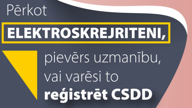 Elektroskrejriteņu reģistrēšana CSDD baneris