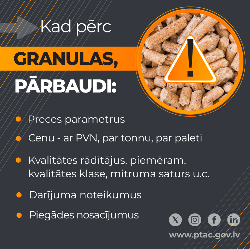 Kad pērc granulas - pārbaudi!