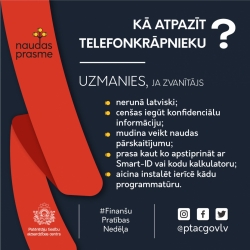 Baneris Kā atpazīt telefonkrāpnieku