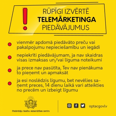 Baneris par telemārketingu