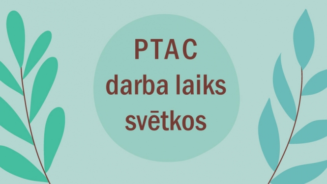Baneris darba laiks svētkos ar zaļām lapiņām