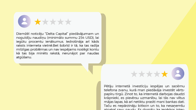 PTAC brīdina: neuzķerties uz aicinājumiem “gūt vieglu peļņu”, veicot dažādus ieguldījumus vai darbības ar finanšu instrumentiem