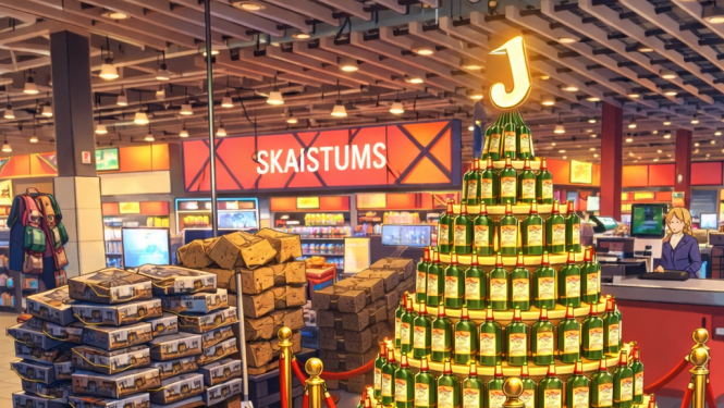 ziemassvētku egle lielveikalā