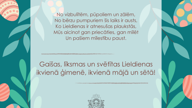 Apsveikums Lieldienās