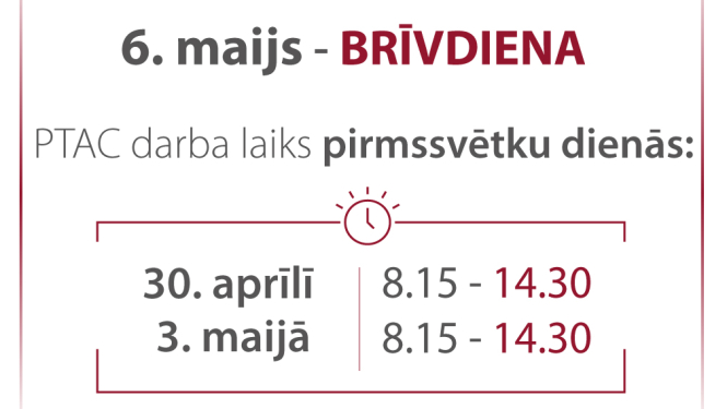darba laiks svētkos maijā