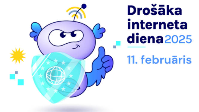 Uzraksts - Drošāka interneta diena 2025, 11. februāris