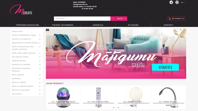 Informācija patērētājiem, kuri iegādājušies preces interneta veikalā mercato.lv