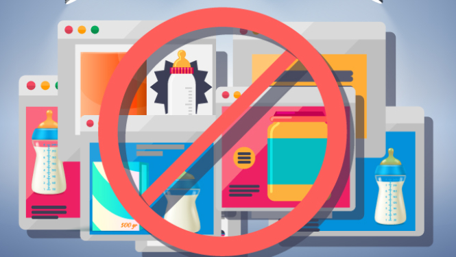 Mākslīgo maisījumu zīdaiņiem reklāmas aizliegums - informatīvs baneris