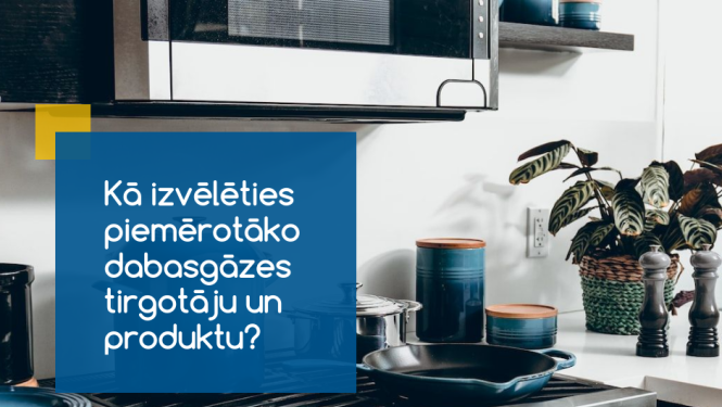 Vizuālis rakstam par piemērotāko dabasgāzes tirgotāju un produktu