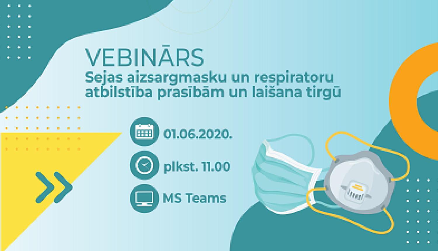 PTAC organizē vebināru “Sejas aizsargmasku un respiratoru atbilstība prasībām un laišana tirgū”