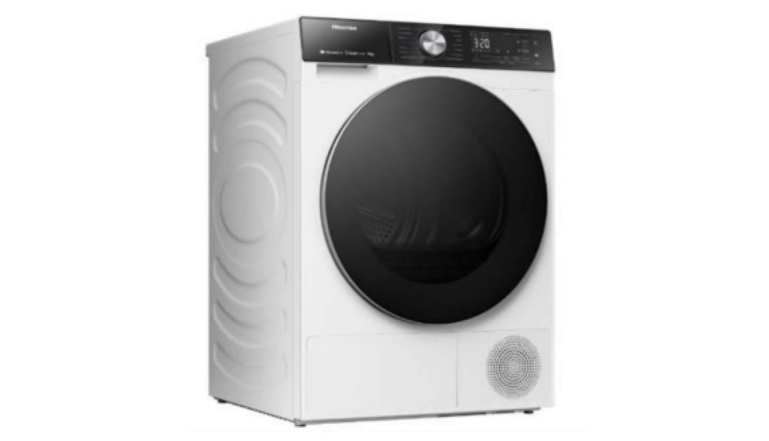 Hisense žāvētājs - balts ar melnām tvertnes durvīm