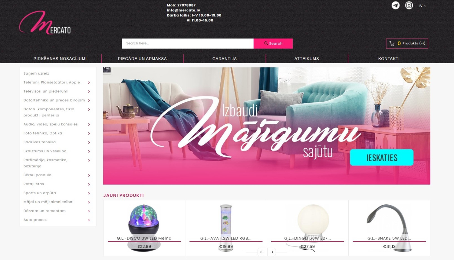 Informācija patērētājiem, kuri iegādājušies preces interneta veikalā mercato.lv