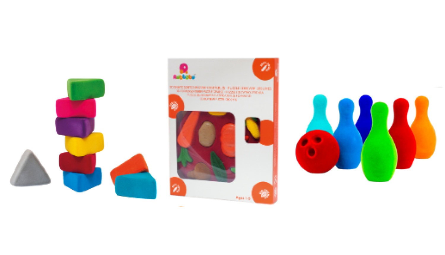 XS rotaļlietas - krāsaini tornīši, klucīši