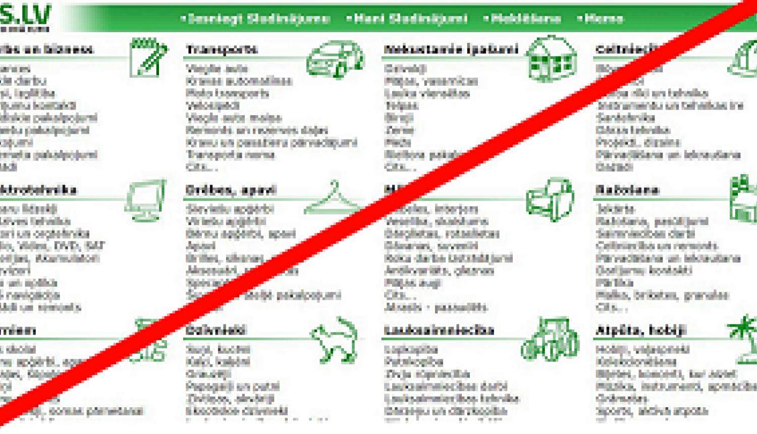 Apturēta sludinājumu vietnes ss.lv saimnieciskā darbība