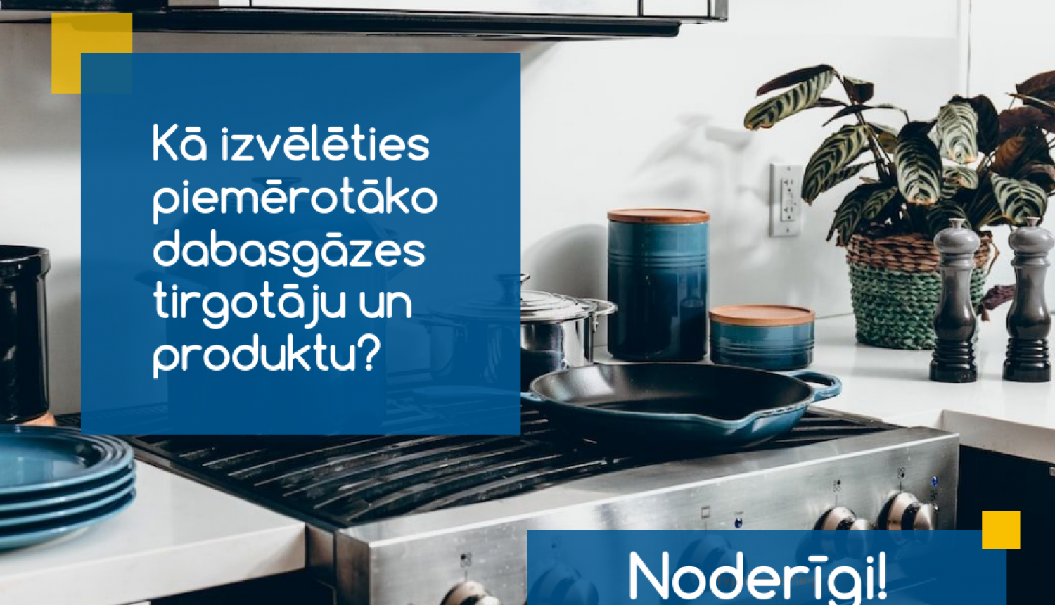Vizuālis rakstam par piemērotāko dabasgāzes tirgotāju un produktu