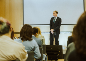 Ekonomikas ministrs Viktors Valainis PTAC pasākumā uzņēmējiem